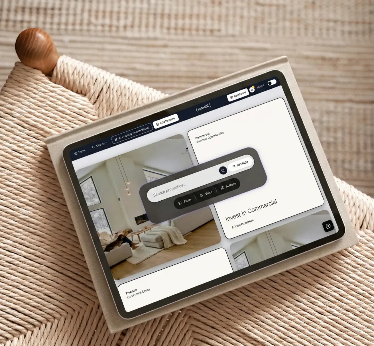 Inmobi real estate platform demonstrating precision engineering